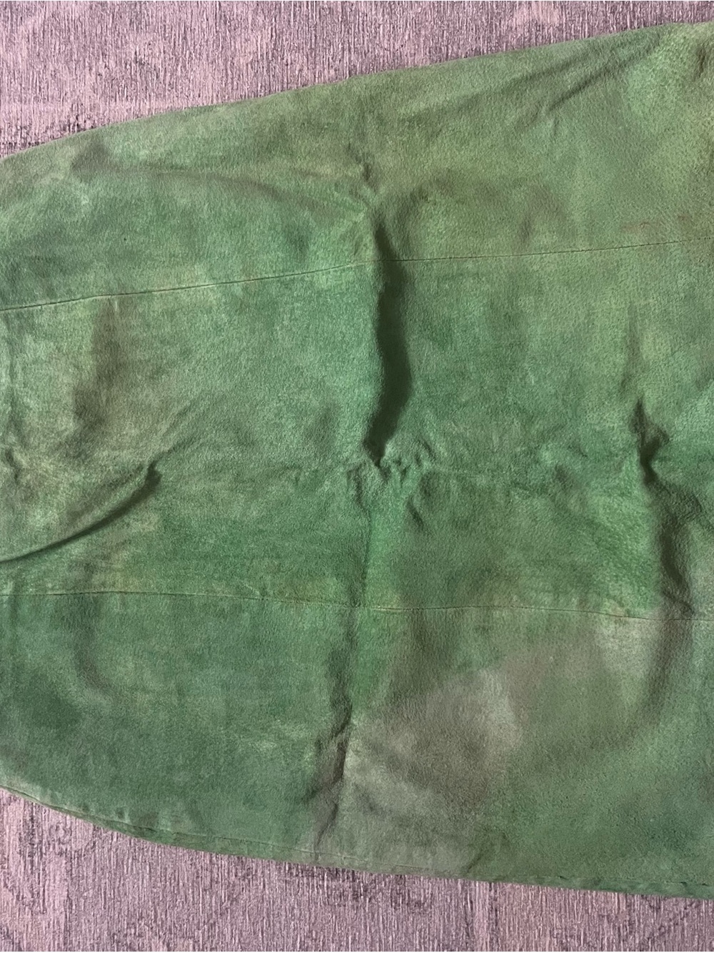 Green Women's Suede Skirt